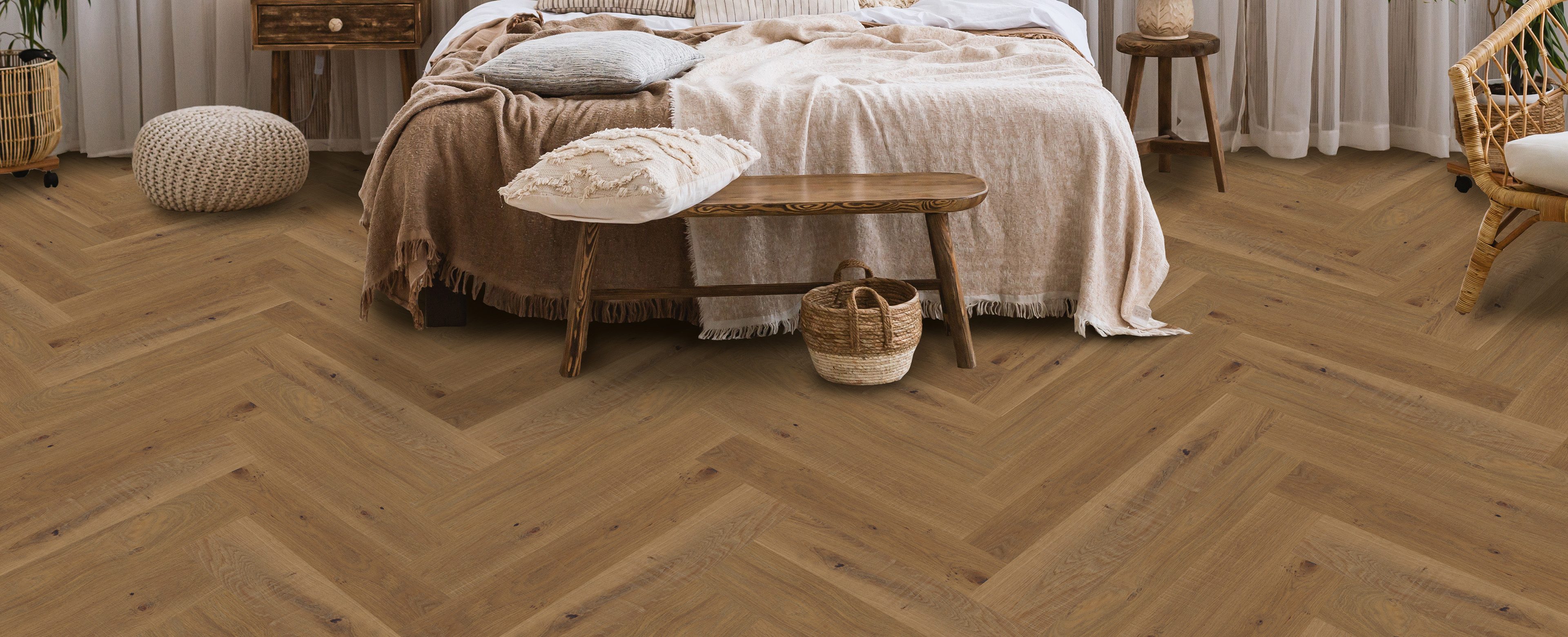 Engineered Hardwood - Homestead Herringbone - Porch Swing - Fuzion
